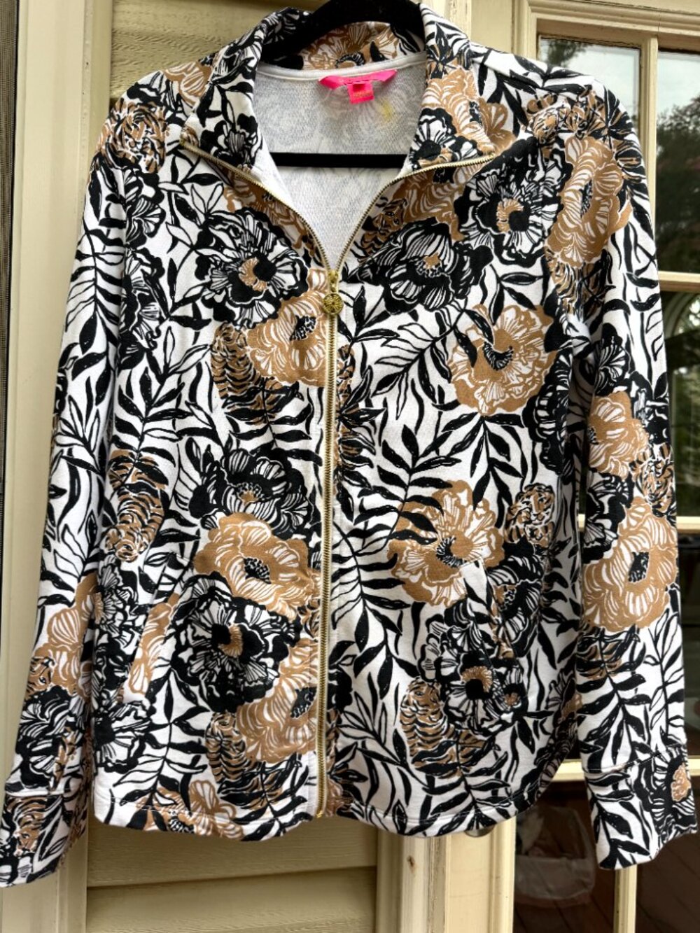 Lilly Pulitzer Leona Onyx Peony Party Jacket , Size S